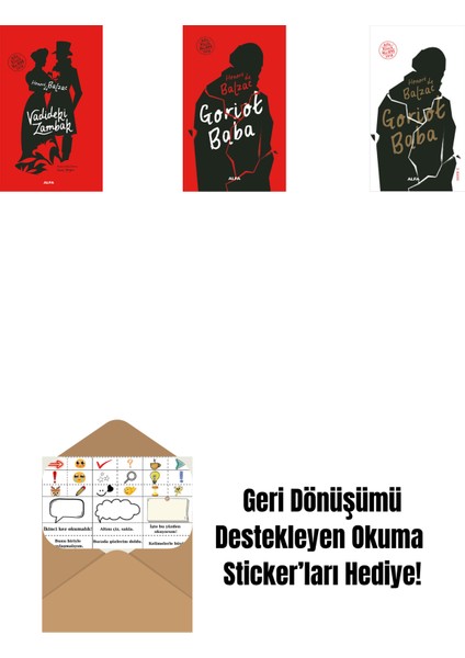 Vadideki Zambak (Ciltli) + Goriot Baba (Ciltli) + Goriot Baba + Okuma Sticker'ları