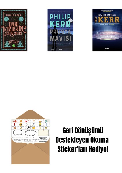 Dahi Ikizlerin Serüvenleri - Faizabad'ın Beş Fakiri + Prusya Mavisi + Sahte Dokuz + Okuma Sticker'ları