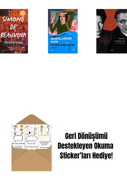 Mandarinler (Ciltli) + Müphemlik Ahlakı Üzerine - Pirus ve Sineas + Nelson Algren'e Aşk Mektupları + Okuma Sticker'ları