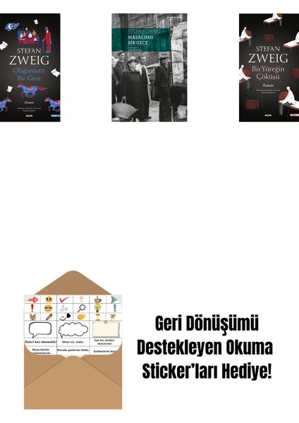 Olağanüstü Bir Gece + Masalımsı Bir Gece + Bir Yüreğin Çöküşü + Okuma Sticker'ları