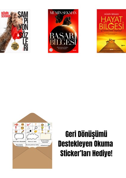 Şampiyon Sözleri + Başarı Bilgesi + Hayat Bilgesi + Okuma Sticker'ları
