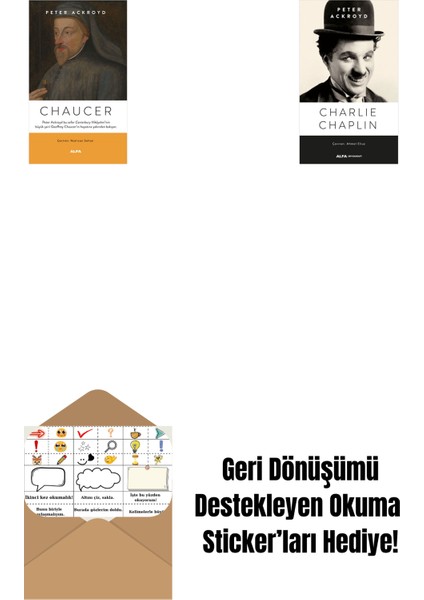 Chaucer + Charlie Chaplin + Okuma Sticker'ları