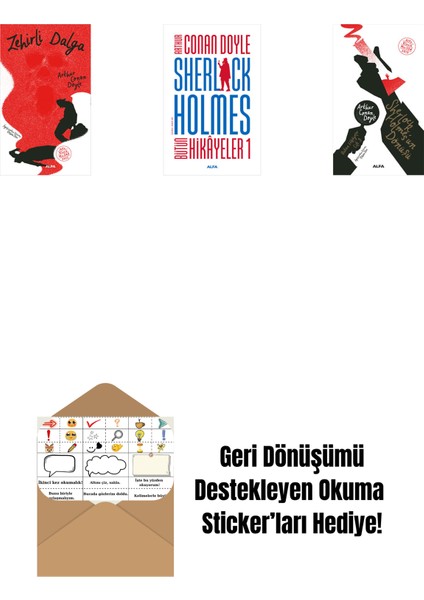 Zehirli Dalga + Sherlock Holmes - Bütün Hikayeler 1 (Ciltli) + Sherlock Holmes'un Dönüşü + Okuma Sticker'ları