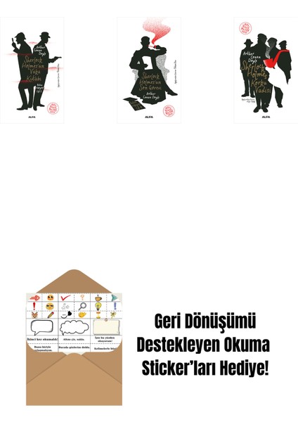 Sherlock Holmes’un Vaka Kitabı + Sherlock Holmes'un Son Görevi + Sherlock Holmes - Korku Vadisi + Okuma Sticker'ları