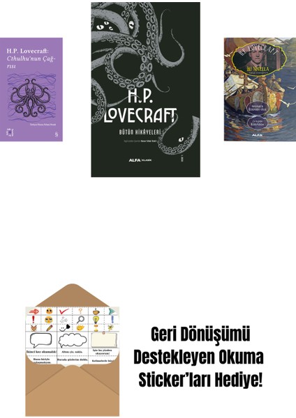Everest Açıkhava 6 - Cthulhu’nun Çağrısı + H.p. Lovecraft - Bütün Hikayeleri (Ciltli) + Iki Novella + Okuma Sticker'ları