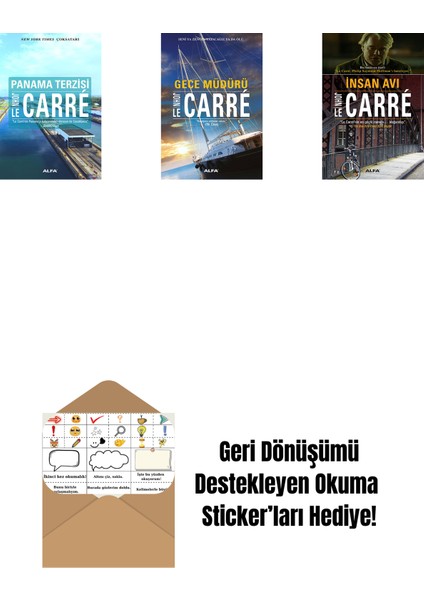 Panama Terzisi + Gece Müdürü + Insan Avı + Okuma Sticker'ları