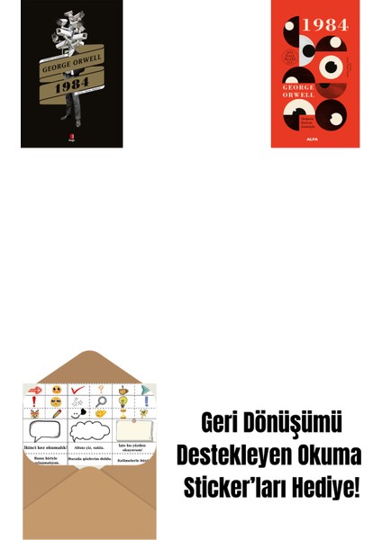1984 + 1984 (Ciltli) + Okuma Sticker'ları