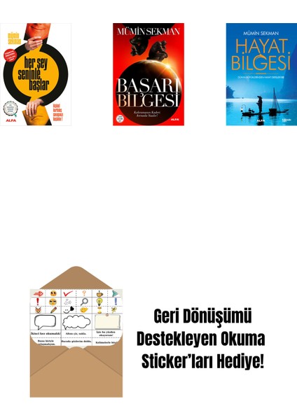 Her Şey Seninle Başlar + Başarı Bilgesi + Hayat Bilgesi 2 + Okuma Sticker'ları