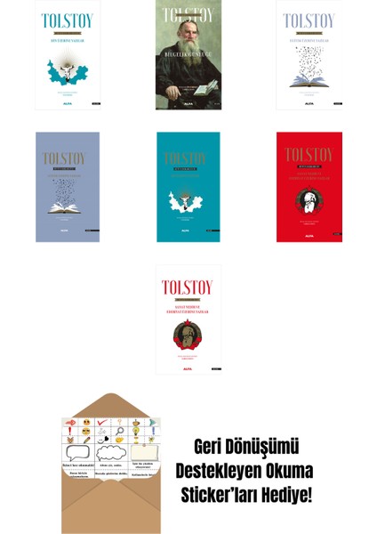 Lev Nikolayeviç Tolstoy 7 Kitap Set + Okuma Sticker'ları
