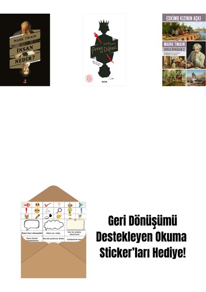 Insan Nedir? + Prens ve Dilenci + Eskimo Kızının Aşkı + Okuma Sticker'ları