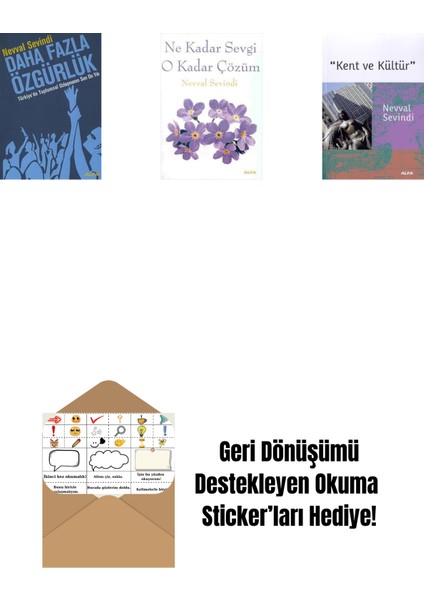 Daha Fazla Özgürlük + Ne Kadar Sevgi O Kadar Çözüm + Kent ve Kültür + Okuma Sticker'ları