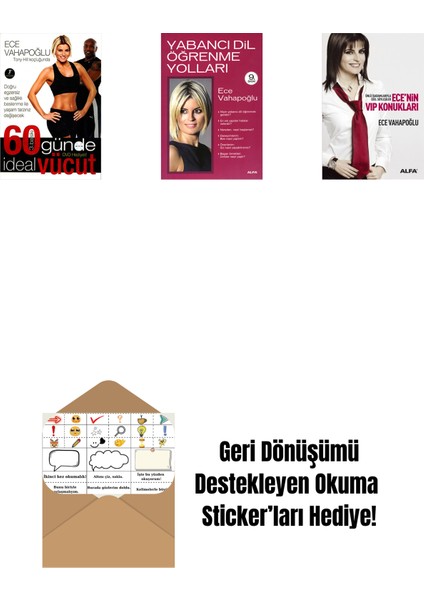 60 Günde Ideal Vücut + Yabancı Dil Öğrenme Yolları + Ece'nin Vıp Konukları + Okuma Sticker'ları