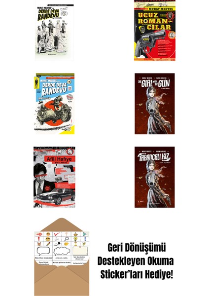 Murat Menteş 6 Kitap Set + Okuma Sticker'ları
