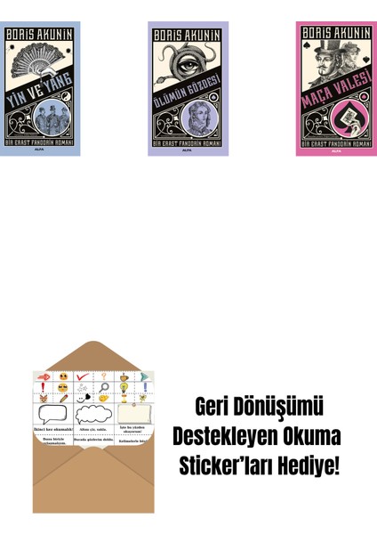 Yin ve Yang + Ölümün Gözdesi + Maça Valesi + Okuma Sticker'ları