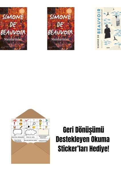 Mandarinler (Ciltli) + Mandarinler + Nelson Algren'e Aşk Mektupları + Okuma Sticker'ları