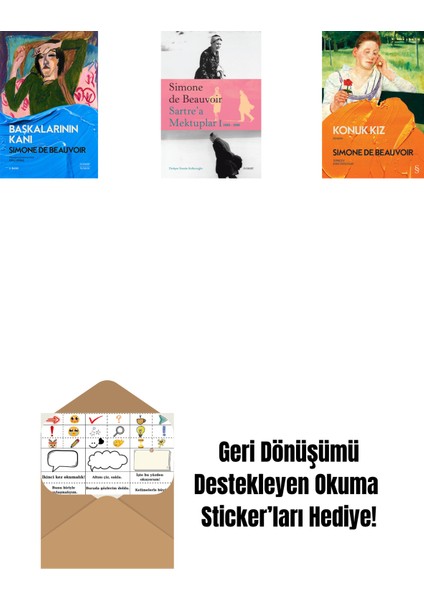 Başkalarının Kanı + J. P. Sartre Ile Söyleşiler + Nelson Algren'e Aşk Mektupları + Okuma Sticker'ları