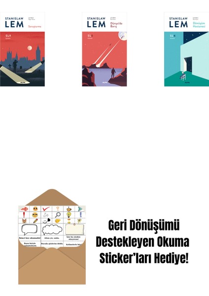 Soruşturma (Sl9) + Dünya’da Barış (Sl8) + Dönüşüm Hastanesi (Sl4) + Okuma Sticker'ları