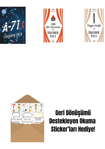 A-71 + Aşk Bir Zamanlar (Ciltli) + Neyzen Tevfik (Ciltli) + Okuma Sticker'ları
