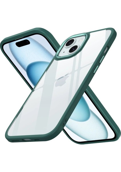 Newface iPhone 15 Kılıf Power Silikon - Koyu Yeşil