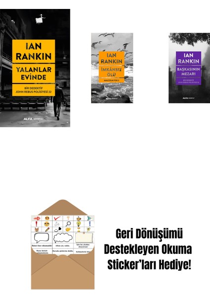 Yalanlar Evinde + Imkânsız Ölü + Başkasının Mezarı + Okuma Sticker'ları