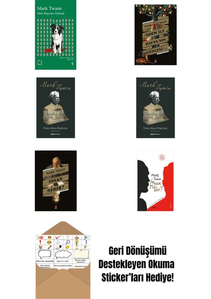 Mark Twain 6 Kitap Set + Okuma Sticker'ları
