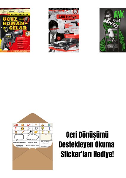 Ucuz Romancılar + Afili Hafiye + Fink + Okuma Sticker'ları