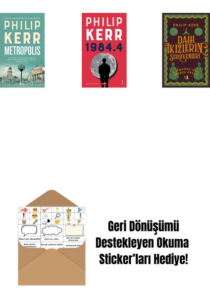 Metropolis + 1984.4 + Dahi Ikizlerin Serüvenleri - Katmandu'nun Kobra Kralı + Okuma Sticker'ları