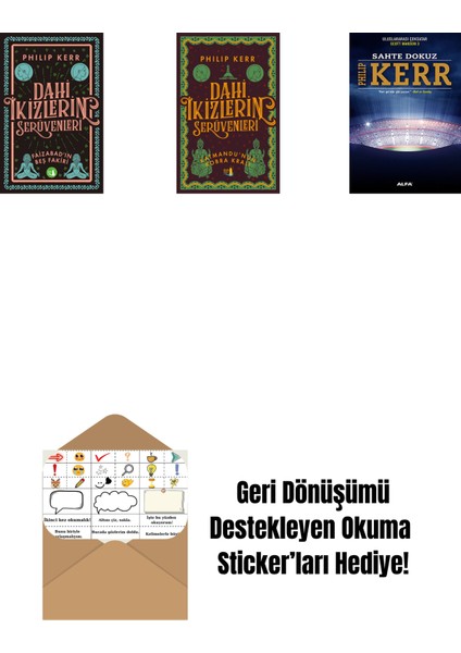 Dahi Ikizlerin Serüvenleri - Faizabad'ın Beş Fakiri + Dahi Ikizlerin Serüvenleri - Katmandu'nun Kobra Kralı + Sahte Dokuz + Okuma Sticker'ları