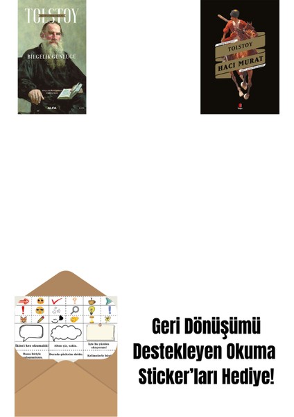 Tolstoy Bütün Eserleri 16 + Hacı Murat + Okuma Sticker'ları