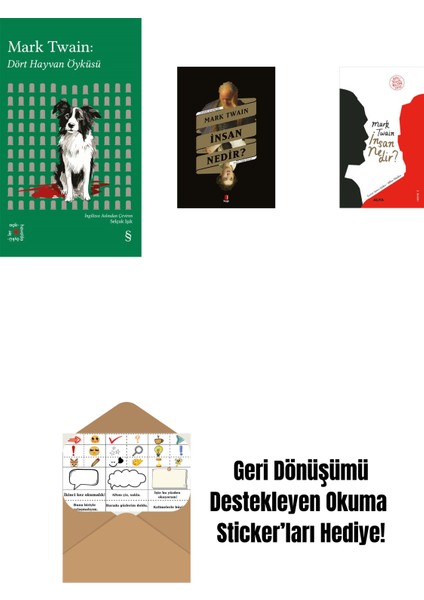 Everest Açıkhava 41 - Dört Hayvan Öyküsü + Insan Nedir? + Insan Nedir? + Okuma Sticker'ları