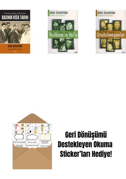 Basının Kısa Tarihi + Yeşilçam'ın Yol'u + Unutulmayanlar + Okuma Sticker'ları