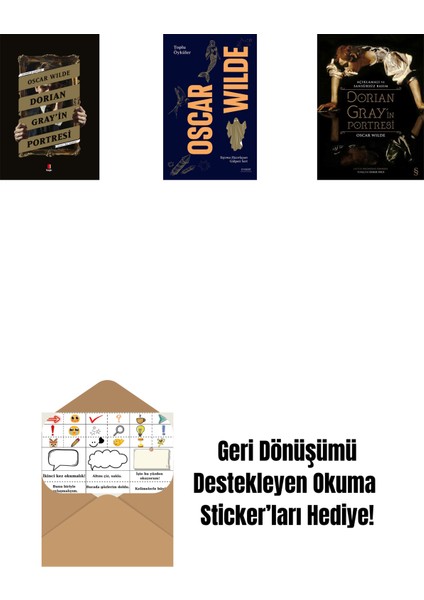 Dorian Gray’in Portresi + Oscar Wilde - Toplu Öyküler + Dorian Gray'in Portresi (Ciltli) + Okuma Sticker'ları