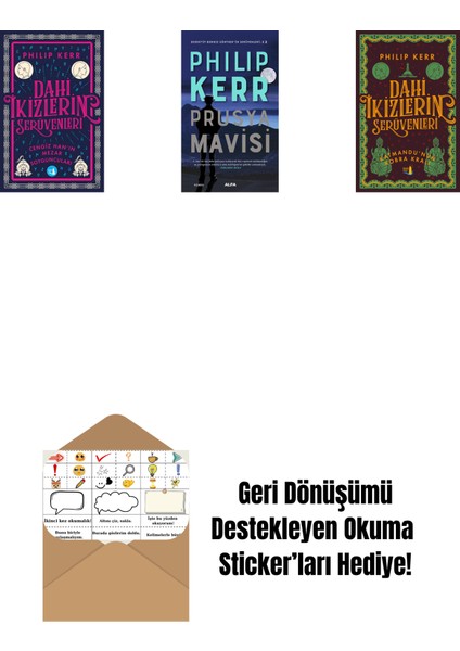Dahi Ikizlerin Serüvenleri - Cengiz Han’ın Mezar Soyguncuları + Prusya Mavisi + Dahi Ikizlerin Serüvenleri - Katmandu'nun Kobra Kralı + Okuma Sticker'ları