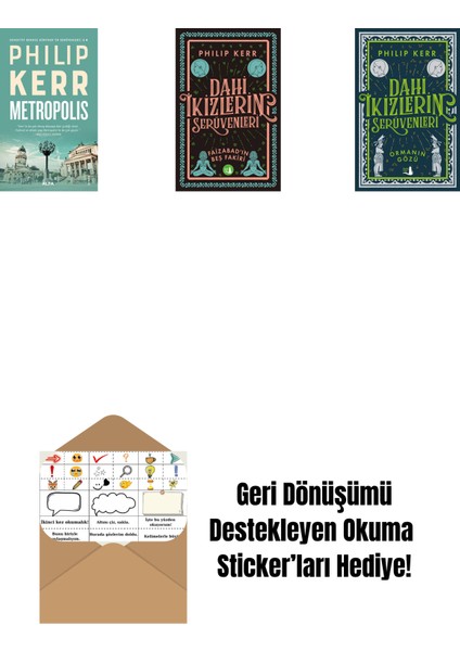 Metropolis + Dahi Ikizlerin Serüvenleri - Faizabad'ın Beş Fakiri + Dahi Ikizlerin Serüvenleri - Ormanın Gözü + Okuma Sticker'ları