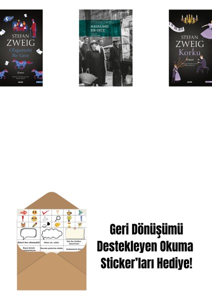 Olağanüstü Bir Gece + Masalımsı Bir Gece + Korku + Okuma Sticker'ları