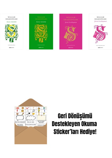 William Shakespeare 4 Kitap Set + Okuma Sticker'ları