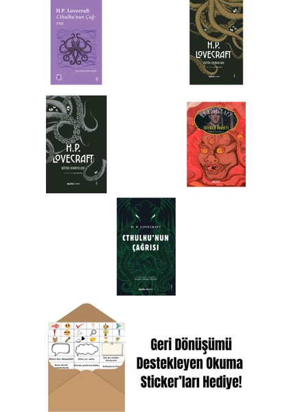 H.p Lovecraft 5 Kitap Set + Okuma Sticker'ları