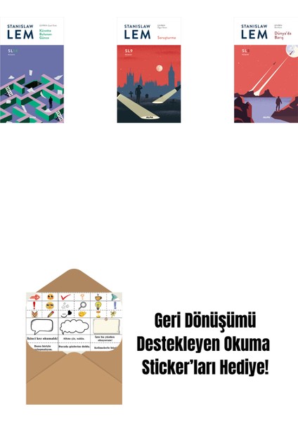 Küvette Bulunan Günce (SL14) + Soruşturma (Sl9) + Dünya’da Barış (Sl8) + Okuma Sticker'ları
