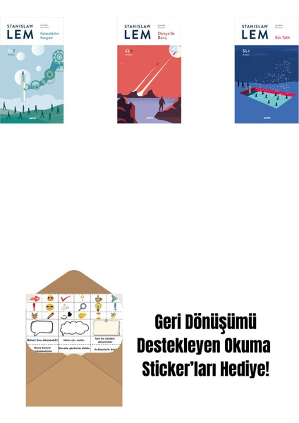 Gelecekbilim Kongresi (Sl7) + Dünya’da Barış (Sl8) + Kör Talih (Sl6) + Okuma Sticker'ları