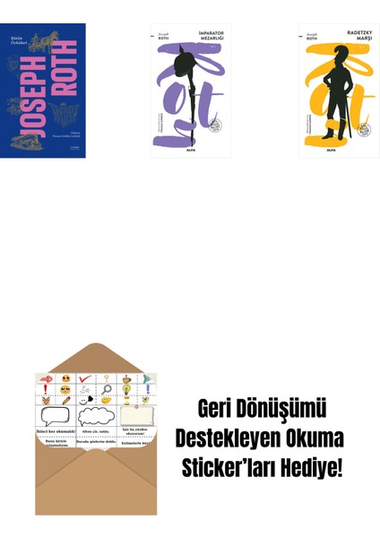 Bütün Öyküleri - Joseph Roth (Ciltli) + Imparator Mezarlığı + Radetzky Marşı + Okuma Sticker'ları