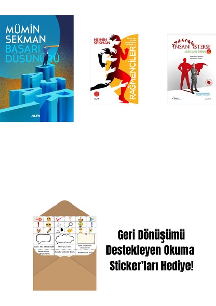 Başarı Düşünürü + Rağmenciler - Akacak Azim Damarda Durmaz! + Insan Isterse - Azmin Zaferi Öyküleri 5 + Okuma Sticker'ları