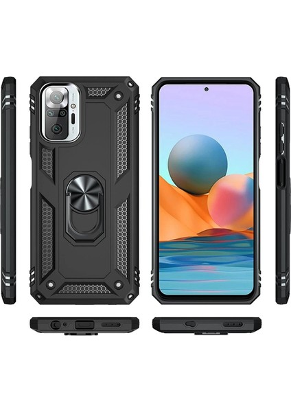 Newface Xiaomi Redmi Note 10 Pro Kılıf Sofya Yüzüklü Silikon Kapak - Siyah fiyatları