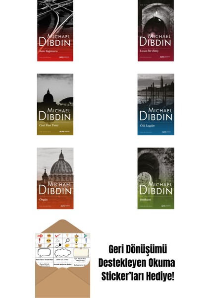 Michael Dibdin 6 Kitap Set + Okuma Sticker'ları