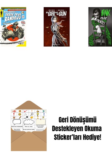 Derde Deva Randevu No- 4 + The Girl With The Gun + Fink + Okuma Sticker'ları