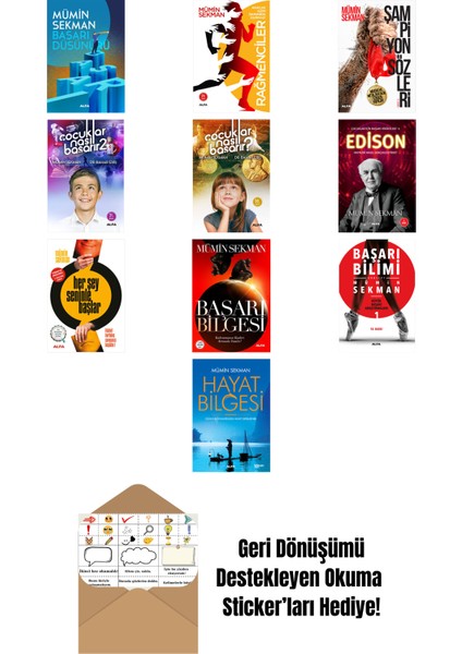 Mümin Sekman 10 Kitap Set + Okuma Sticker'ları