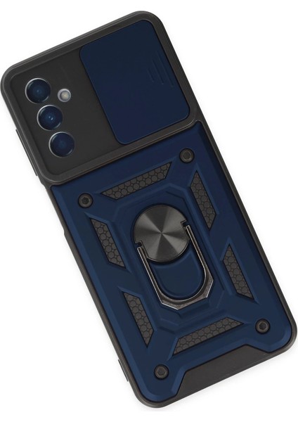 Newface Samsung Galaxy A04S Kılıf Pars Lens Yüzüklü Silikon - Lacivert modelleri