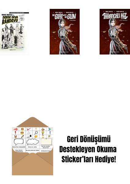Derde Deva Randevu Süper Cilt-1 (Ciltli) + The Girl With The Gun + Tabancalı Kız (Ciltli) + Okuma Sticker'ları