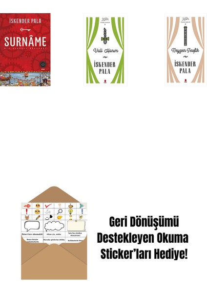 Surnâme - Bir Osmanlı Mâcerası + Vali Hanım (Ciltli) + Neyzen Tevfik (Ciltli) + Okuma Sticker'ları