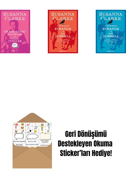 Grace Adieu Hanımları ve Diğerleri + Jonathan Strange ve Bay Norrell - 1 + Jonathan Strange ve Bay Norrell - 2 + Okuma Sticker'ları