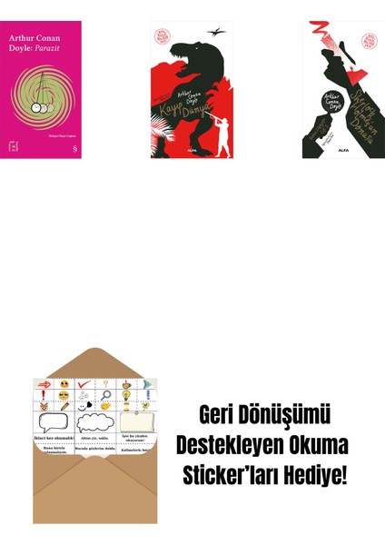 Everest Açıkhava 37 - Parazit + Kayıp Dünya + Sherlock Holmes'un Dönüşü + Okuma Sticker'ları